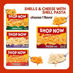 Creamy Cheese Shell Pasta Meal with Flavor Options, Quick & Easy Boxed Pasta, Ready in Minutes, 9.4 oz