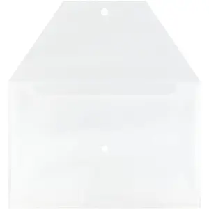 Plastic Envelopes with Snap Closure - Legal Booklet - 9 3/4 x 14 1/2 - Clear - 3 Per Pack