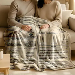 1 piece Veterinary Professional Knowledge and Introduction to Surgical Instruments themed flannel blanket - Super soft flannel blanket in modern style, suitable for sofas and beds, all-season multi-purpose use, digital print design, 100% polyester