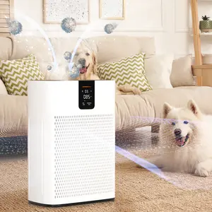 Areyourshop Smart Air Purifier for Home & Office for Pet Owners– Ultra-Queit Operation, 3 Speeds, 12-Hour Timer, App Control – Removes Dust, Pet Hair, Dander & Smoke Odor