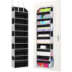 5-Tier Over The Door Organizer with 10 Side Pockets Heavy Duty Hanging Storage Holds 44 lbs Space Saving for Bedroom Bathroom Nursery Dorm Hangable