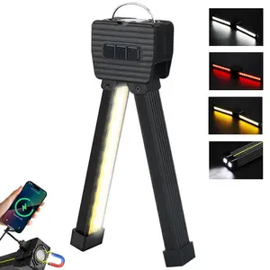 1PC Rechargeable LED Work Lights, Portable Gym Lamp for Posing, 21 Modes Multifunctional Flashlight with Magnetic , 180° Rotate Foldable with Hang Hook Camping Lamp for Camping, Car Repair, Workshop, Emergency