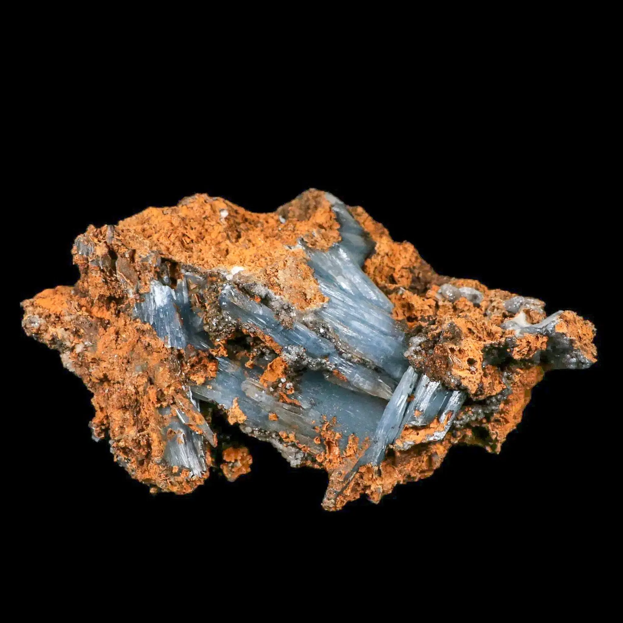 5.6" Ice Blue Barite Blades Crystal Mineral Specimen Mabladen Morocco