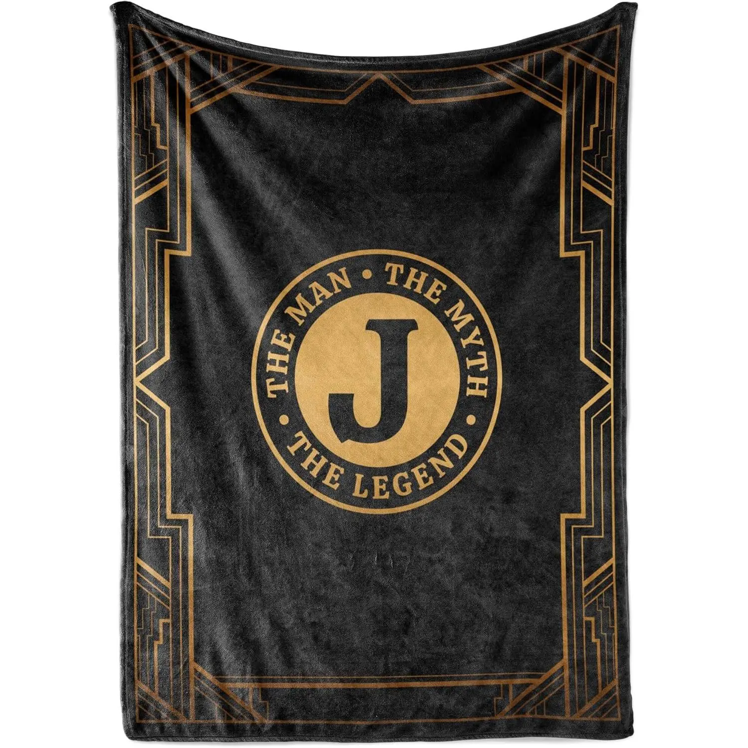 Gifts for Men, Initial Mens Gifts for Him, Birthday Gift Ideas, Mens Blanket,  Flannel Throw Blanket Gift for Dad, Grandpa, Husband,J， father son blanket