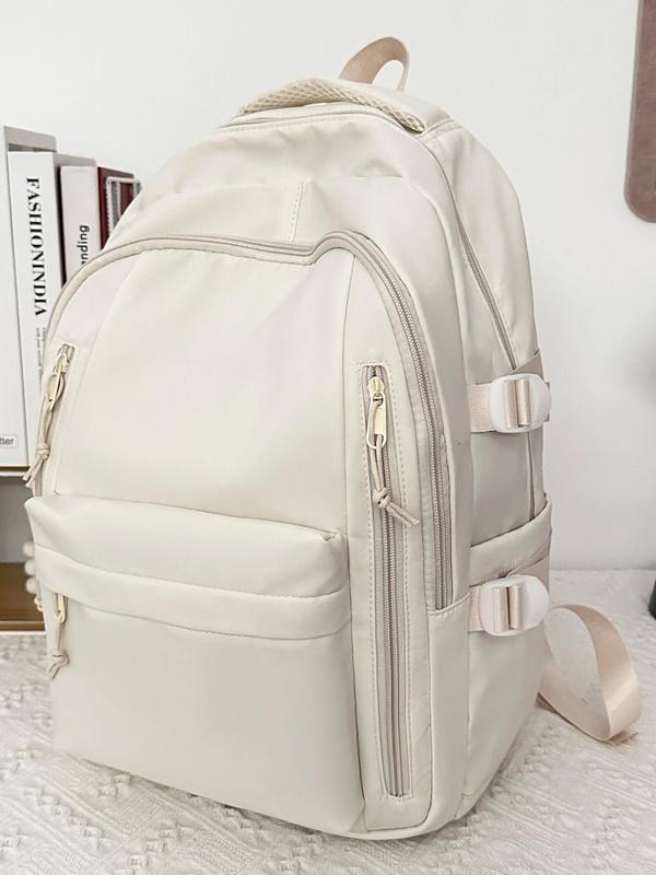 2024 New Style Solid Color Large Capacity Backpack, Waterproof Backpack for Daily Travel Work Commute, Travel Backpack for Girls, Casual Computer Backpack for Men, Nylon Backpack