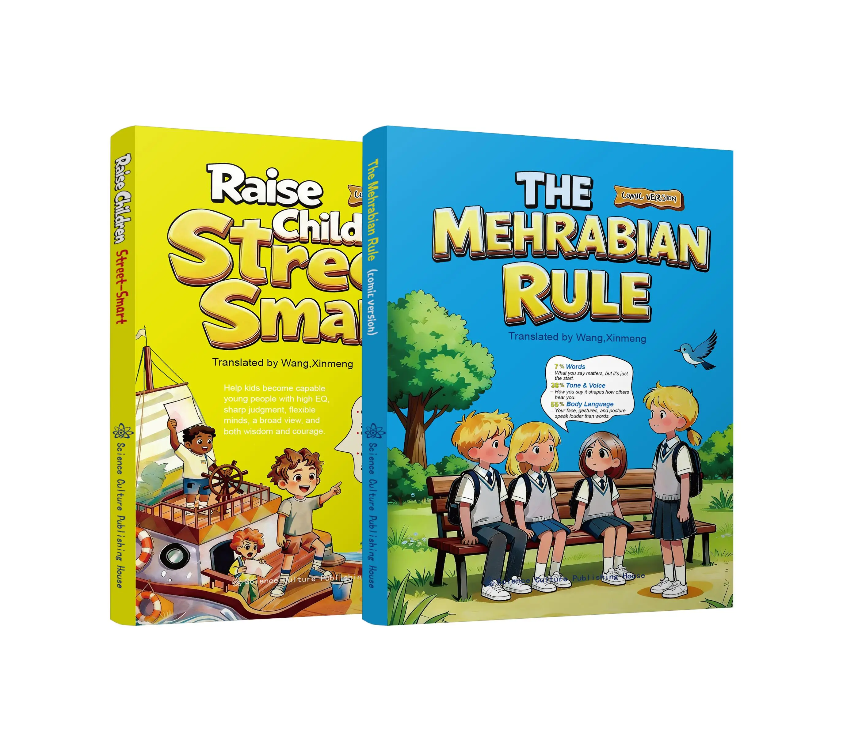 Raise Children Street-Smart + The Mehrabian Rule 2-Book Set — Teach Kids Life Skills, Body Language, Emotional Communication & Independent Thinking Through 150+ Real-Life Growth Scenes #SummerWins #DealsForYouDays #KidsBooks #Parenting #ChildEducation