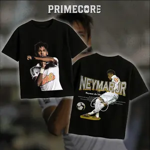 PRIMECORE Neymar Tee , Soccer Fan Shirt, Neymar Fan Merchandise, Football Tee, Sports Gift, Neymar Gift, Graphic Tee Oversized Heavyweight Cotton Tshirt , Gift For Him