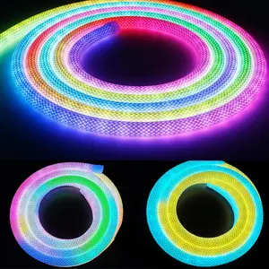 LED Neon RGB Strip Light, 1 Count Smart Flexible Silicone Rope Light with Controller, USB Powered Decorative Ambient Lamp for Home Party Festival