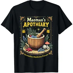 "The Apothecary Diaries" Mao Mao's Pharmacy Fantasy Herbal Magic Cotton T-Shirt – Officially Licensed Fan Art Merchandise