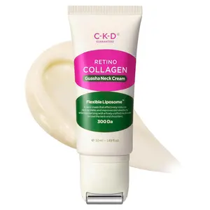 CKD Retino Collagen Guasha Neck Cream - Body Care Moisturizer with Hyaluronic Acid, Tightening, Lifting, Firming for Turkey Neck, Sensitive Skin, Hydrating Anti-Aging Wrinkle Care, Face & Décolleté Use, Korean Skincare, 1.69 fl oz
