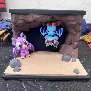 Bat Cave Fantasy Playset – 3D Printed Mini Cave Diorama Display