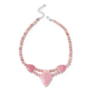 Mine Finds by Jay King Sterling Silver Cameo Mauve Stone 18" Necklace