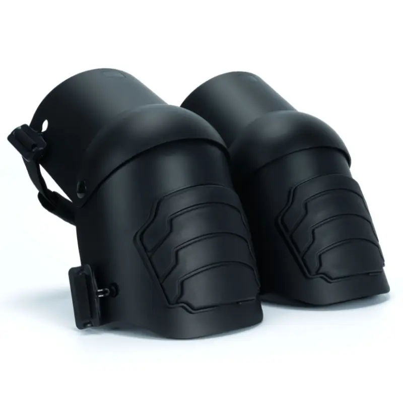 Heavy-Duty Protective Plastic Knee Pads for Men & Women, Non-Slip Waterproof Shell with Comfort Fit Dual Straps for Construction & Roofing, Non-Slip Protection, Pull On, Outdoor Work, Plastic Shell