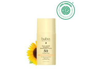 Babo Botanicals Daily Sheer Mineral Sunscreen Duo SPF 40 - For Everyday Wear, Moisturizing Face Lotion, Dermatologist Tested, Fragrance Free, 1.7 fl oz (50 ml) (Pack of 2)