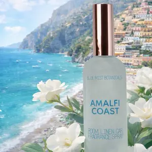 Blue Mist Botanicals Amalfi Coast Scented Room & Linen Spray 4oz Aromatic Delight with Cologne Marine & Citrus Fragrance for Home Ambiance