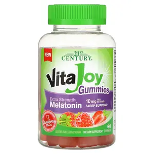 21st Century VitaJoy® Melatonin Gummies, Strawberry, 60 Gummies (5 mg per Gummy)