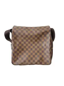Pre-owned Louis Vuitton Damier Ebene canvas Messenger Bags Naviglio Messenger Bag in Damier Ebene canvas