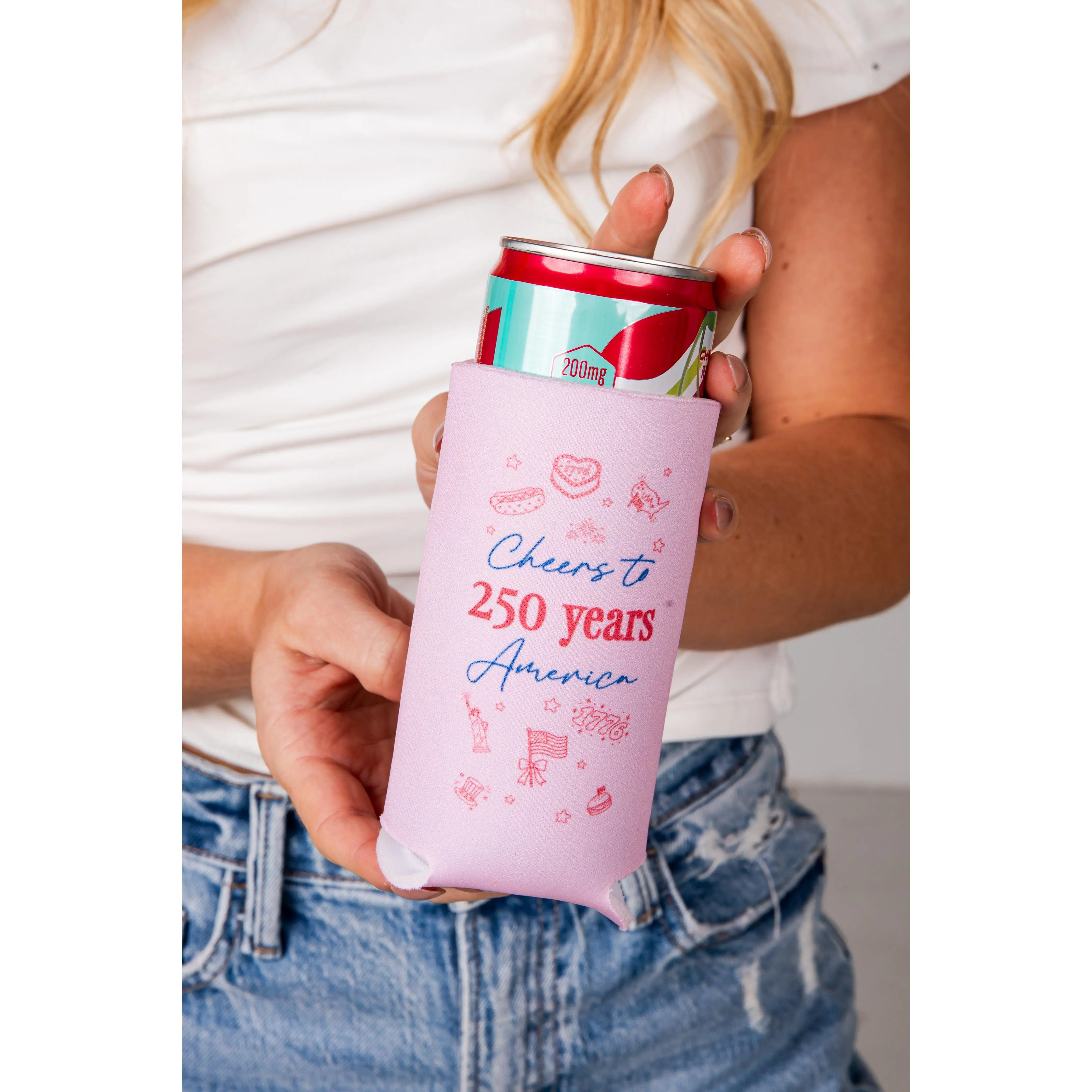 Dress Up 4TH Of July Slim Koozie