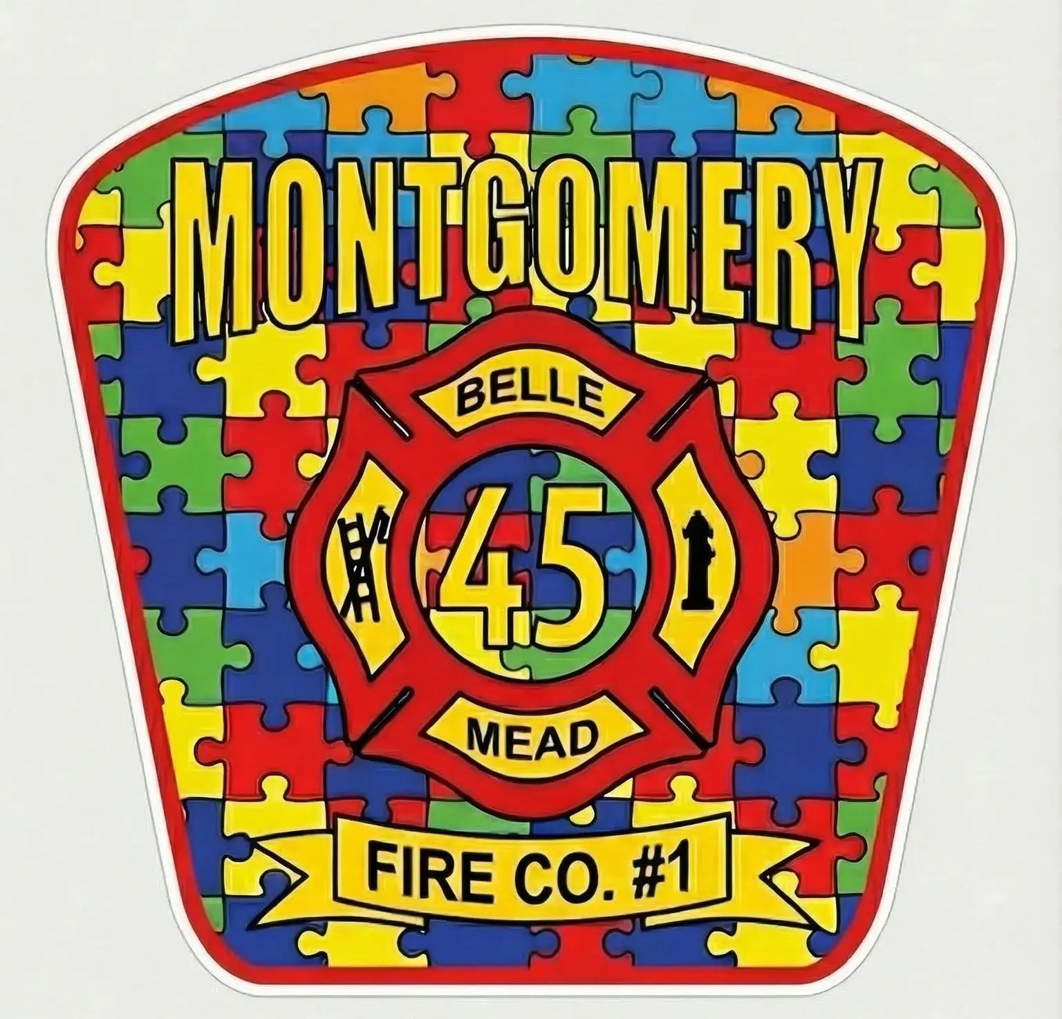 Montgomery Fire Co. #1 Autism Window or Helmet Decal TT