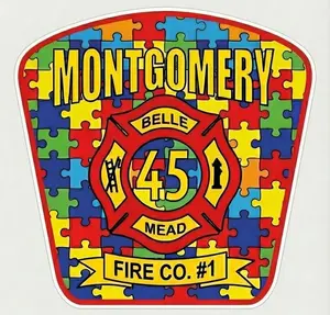 Montgomery Fire Co. #1 Autism Window or Helmet Decal TT