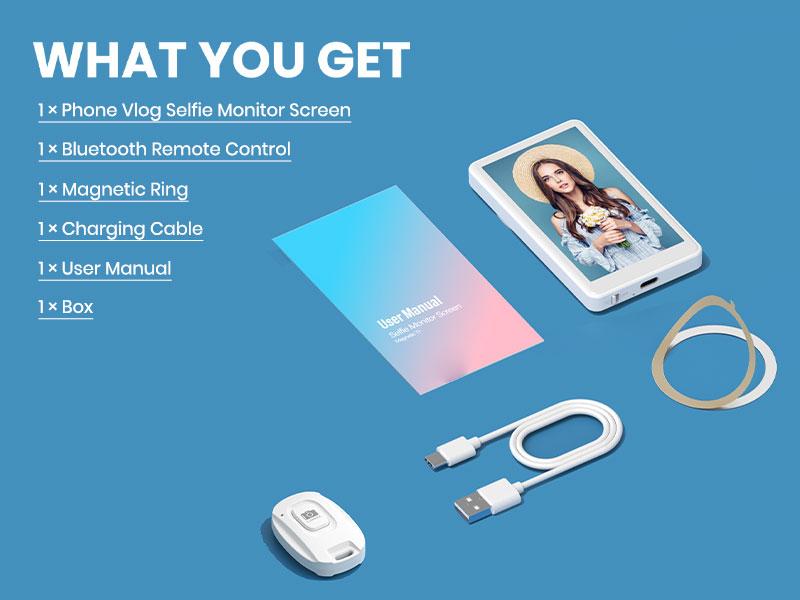 Magnetic Phone Vlog Monitor – 1080P Wireless Selfie Screen, Use Rear Camera for Live Streaming & TikTok (4K 30fps Wired, iPhone/Android Compatible) Magnetic Phone Vlog Monitor – 1080P Wireless Selfie Screen, Use Rear Camera for Live Streaming & TikTok (4K 30fps Wired, iPhone/Android Compatible)