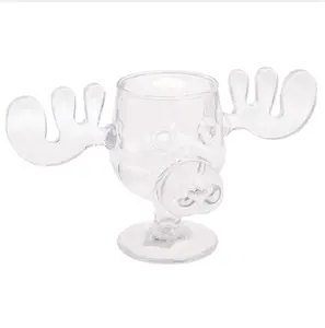 Spoontiques - National Lampoon’s Christmas Vacation Acrylic Moose Cup - Griswold Moose Mug - 4.5” - 6 Ounce,Clear
