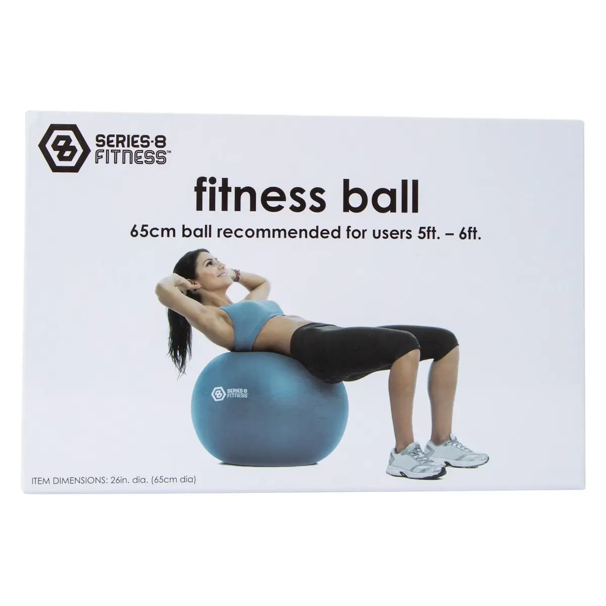 Series-8 Fitness Fitness Ball 65cm for Working Out - Perfect for Home Gym and Exercise