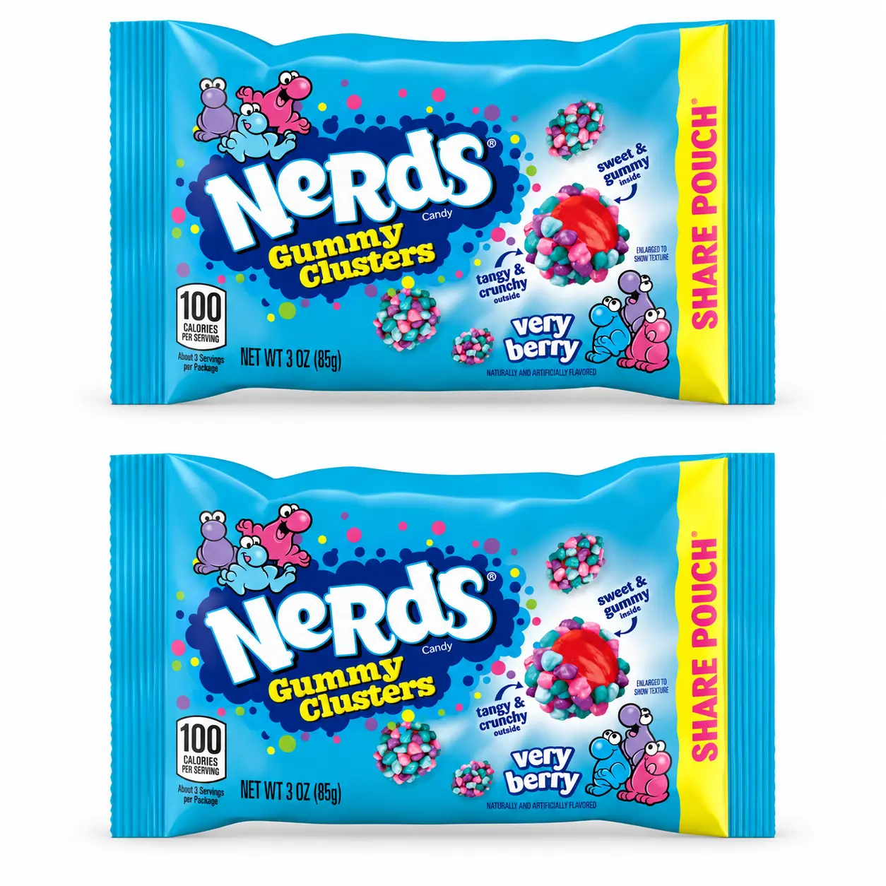 NERDS Gummy Clusters Very Berry, 3 oz Bags | 2, 4, 6 or 12 Pack