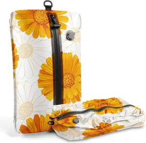 Travel Vacuum Bags Odor-Proof Waterproof Anti-Rip Luggage Vacuum Sealed Bags Compression Packing for Travel Storage Organizing Backpack Suitcase Swim Reusable, Floral Translucent 1 Pack