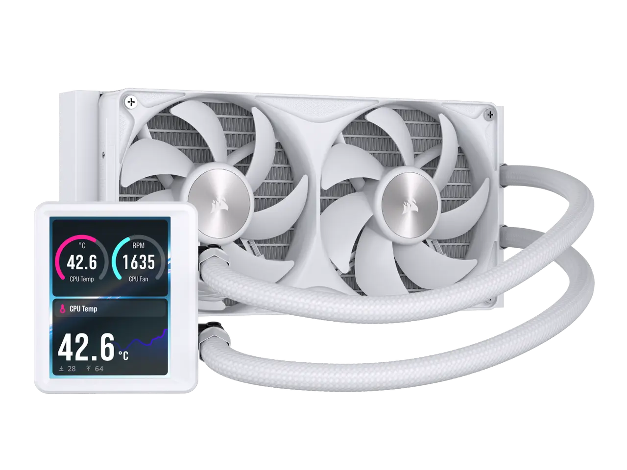 CORSAIR NAUTILUS II 240 RS LCD Liquid CPU Cooler, 3.5" IPS LCD, 240mm Radiator, FlowDrive 2S Pump, RS II Unified Frame Fans, AM5/AM4, LGA 1851/1700