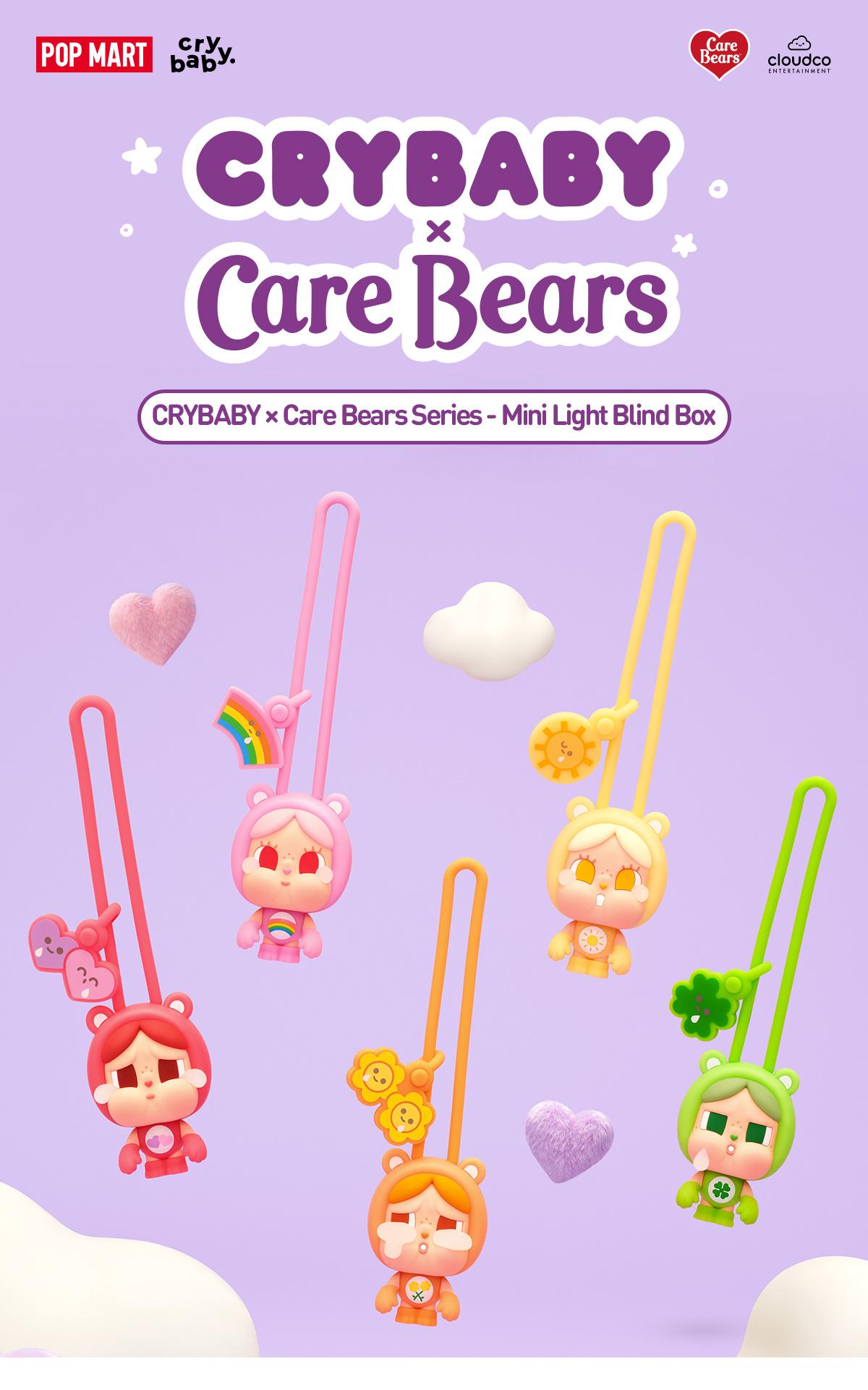 [POP NOW] POP MART CRYBABY × Care Bears Series-Mini Light Blind Box Mystery Gift