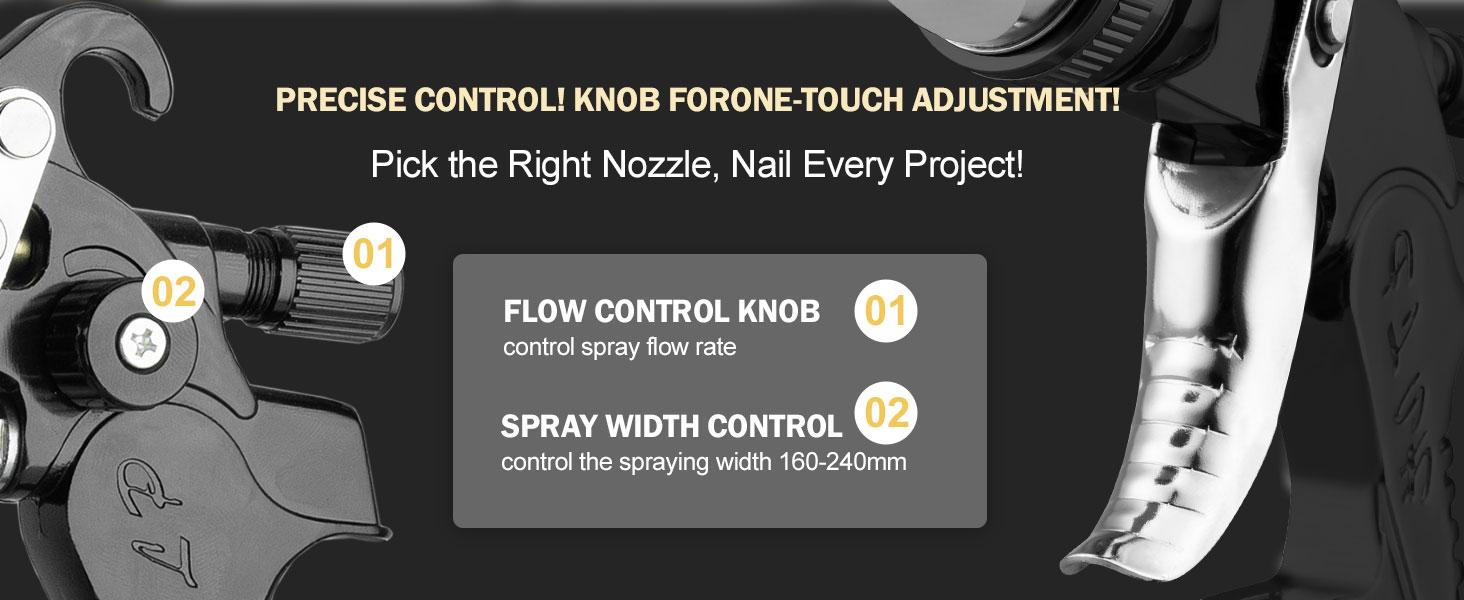 HVLP Air Spray Gun Kits, 2Pcs Automotive Paint Gun, 650ml Disposable Paint Cup & Air Regulator for Car, Primer, Topcoat & Touch-Up, Furniture, House Painting High-Pressure Aluminum mode hv lps prayer detail 3