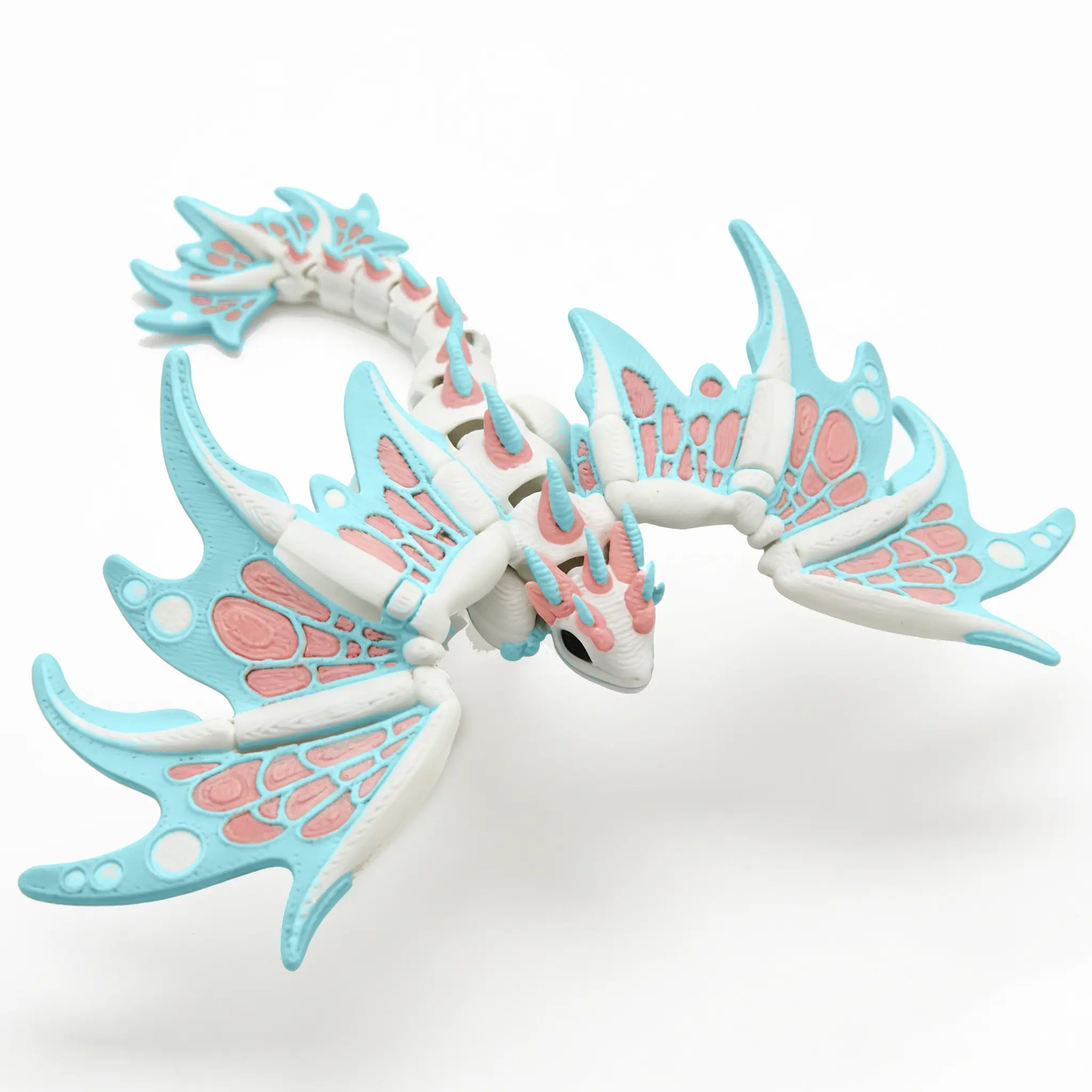 1pc 3D Printed Dragon with Wings Flexible Articulated Dragon Animals Decoration for Home Office Desk Decor Funny Statue Christmas Ornament Stocking Easter Basket Stuffers Birthday Gift Articulating Animal Figurines Decorative Figurine Decorative Figures