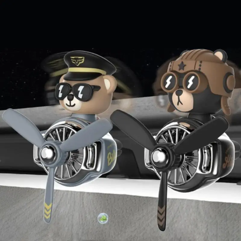 Cartoon Bear Design Car Air Freshener, 1 Count Car Air Outlet Freshener Clip, Car Interior Decoration Accessories for Men and Women