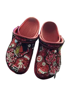 Nurse Bling Croc Shoes - Durable Rubber Material with Unique Bling Design for Comfort and Longevity Perfect for Nurses Adding Sparkle and Style