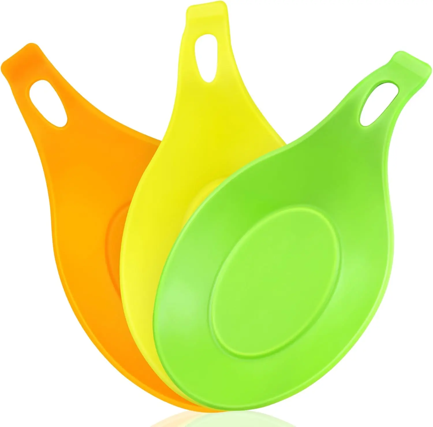 Silicone Spoon Rest, Kitchen Spoon Holder for stove, Silicone Spoon Rest for Stove Top, 3 Pack Colorful Spoon Rest for Kitchen Counter, Heat Resistant Cooking Spoon Holder Kitchen Gadgets Accessories