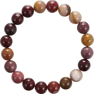 MINDDHA 10mm Gemstone Bracelets Natural Genuine Gemstones Birthstone Handmade Healing Power Crystal Beads Elastic Stretch 7.5 Inch with Gift Box Unisex