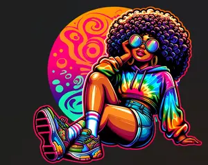 Street Style Ready to Press Heat Transfer DTF Transfer - Direct to Film for Cotton and Polyester with Firm Press Settings 300-320°F for Best Results