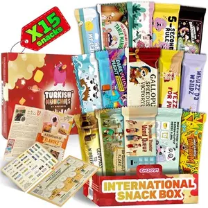 International Snack Box, Unique Experience with Universal Exotic Candies and Treats from around the World, Gift-Ready Foreign Foods in Packages Inspired by European, Japanese and Korean Cultures