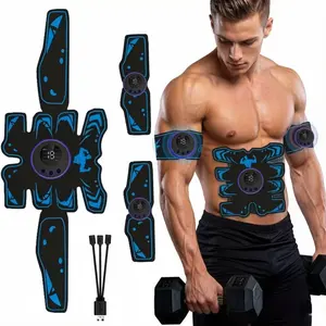 EMS Ab Stimulator, USB Rechargeable Muscle Toning Belt, Strength Training Equipment for Home Fitness, Men Women, Hzh-001 Model