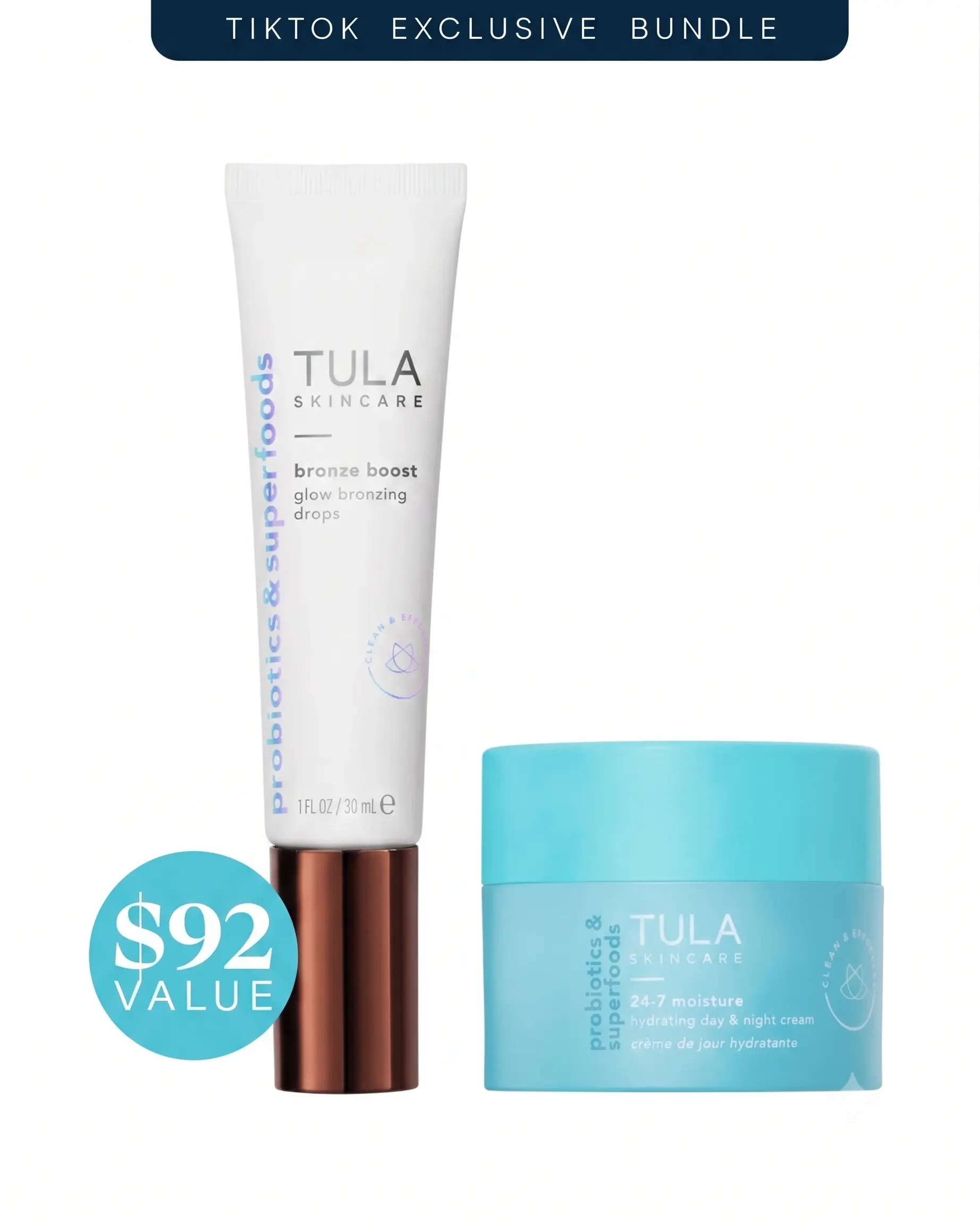 Tula TTS Exclusive Hydrate + Glow Bundle: 24-7 Moisture & Bronze Boost