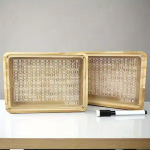 Wooden Money Saving Jar, Dollar Savings Bank, Euro Savings Box, Cute Wooden Piggy Bank, Saving Challenge Box, Cash Coin Jar, Perfect Gift for Kids & Adults