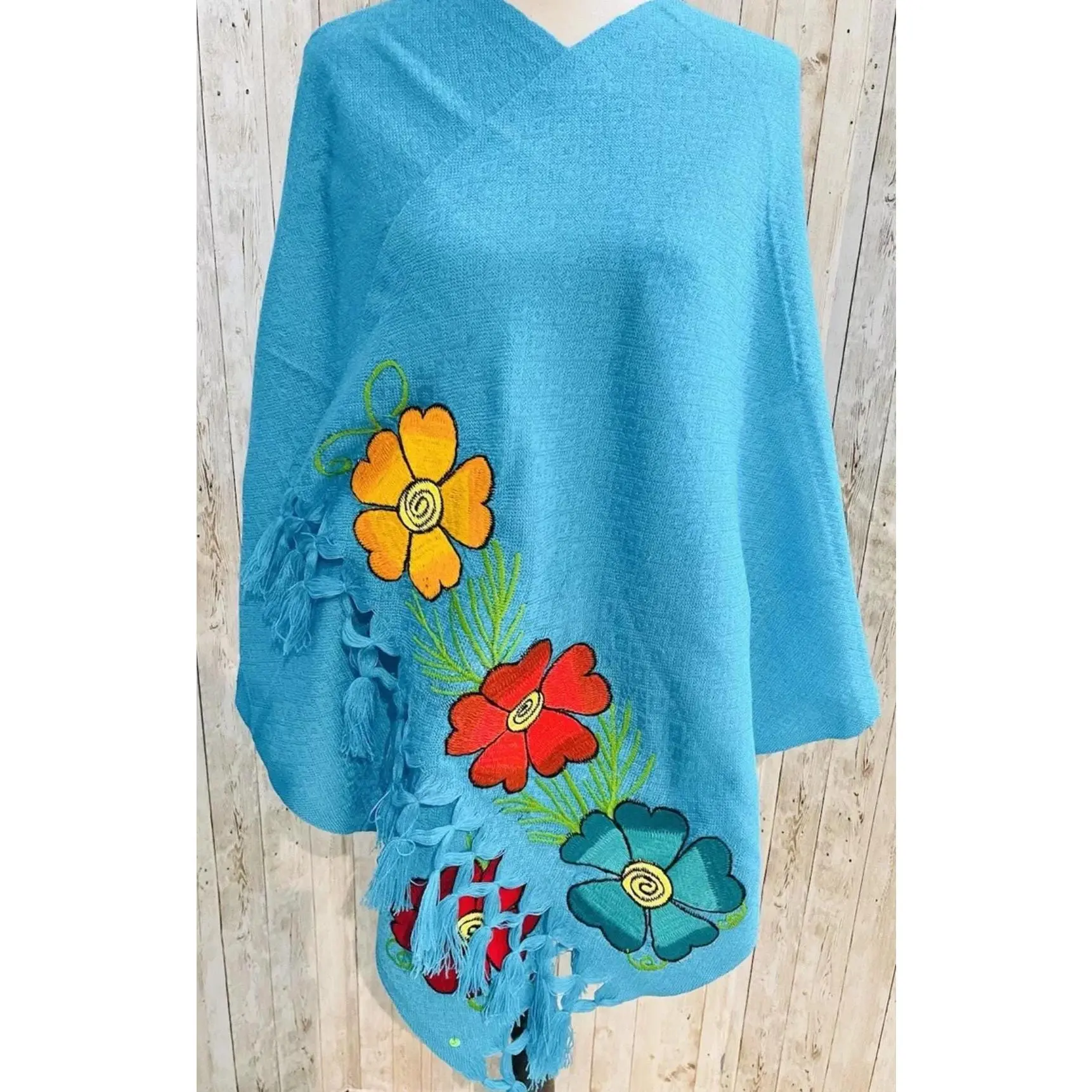 Embroidered Handmade Mexican Shawls Rebosos Bordados