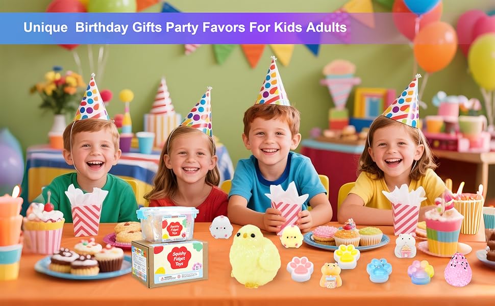 10 Pack Taba Squishies with Toy Box & Cute Stickers, Kawaii Squishy Stress Relief Toys Party Favors for Kids 4-8 8-12, Squishy Sensory Fidget Toys for Kids Birthday Xmas Gifts for Girls&Boys