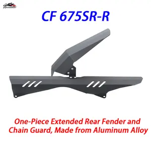 Extended Aluminum Rear Fender Chain Guard Integration for CFMOTO 675SR-R