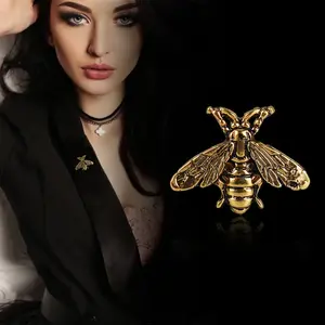Jewelry - i-Remiel Fashion Retro Creative Bee Brooches Suit Wedding Brides Men's and Women's Shirt Collar Pin Accessories for Women 1 PCS
