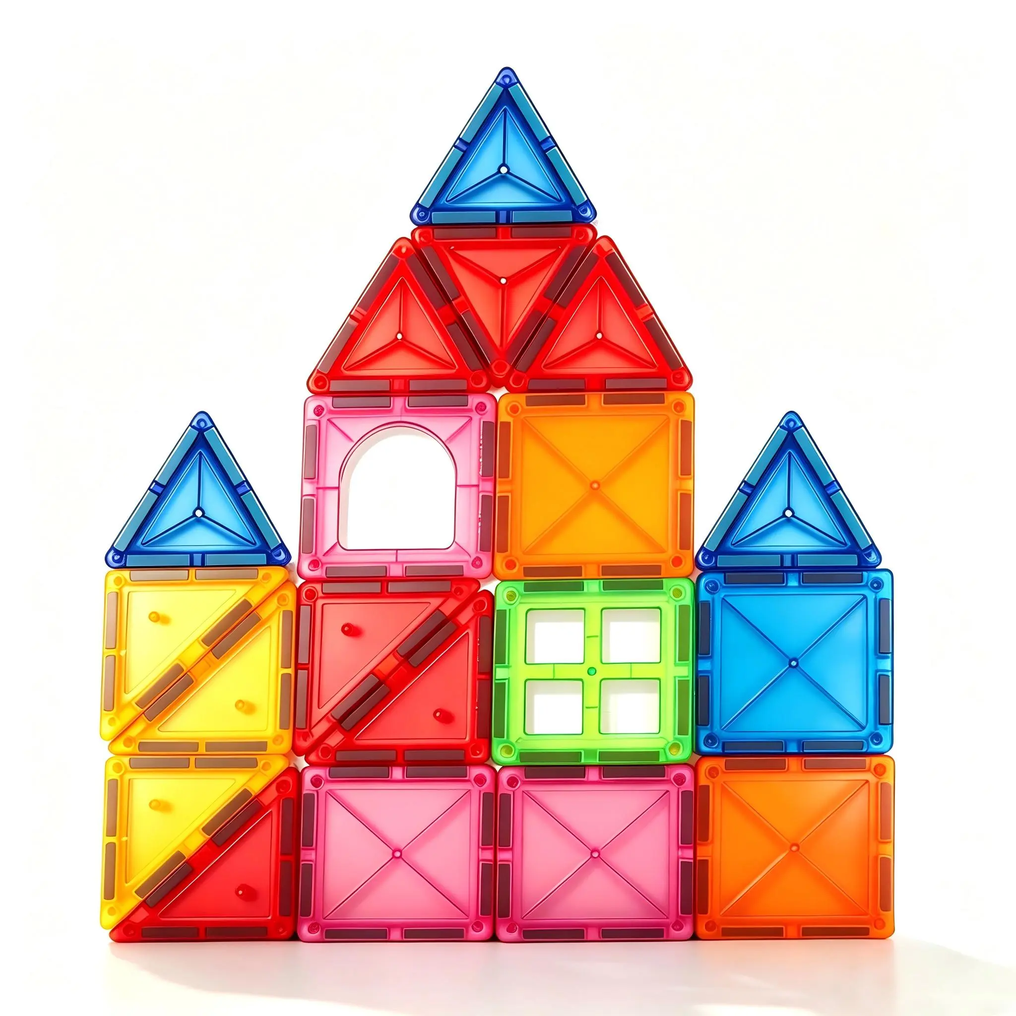 Mini Magnetic Tiles Travel Set 20PCS for Kids Ages 3+, Magnetic Building Blocks, Montessori STEM Educational Sensory Toy, Toddler Preschool Learning Activity, Airplane Car Road Trip  birthday novelty gift super braintoy