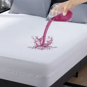 12 Inch Waterproof Mattress Protector, Cooling knitted fabric Bed Bug Proof, Defense Dustmite Bedding Zippered Mattress Barrier Enclosure,Washable machine Cover,Four Seasons Essentials, Solid Six-Sided Fitted Mattress Cover relieve pressure