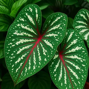 Constellation Caladium Bulbs for Planting - Perennial Hosta, Elephant Ears, Fancy (6 Bulbs)