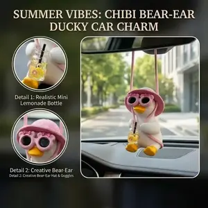 Cool Swinging Duck  Hanging Ornament, Pendant Interior Rearview Mirror Decoration and  Rear View Mirrior Hanging Accessories